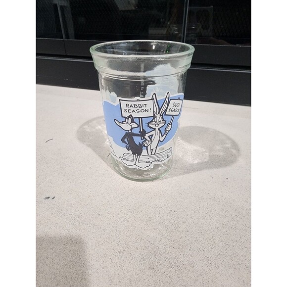1994 Welch’s Looney Tunes SM Thick Jelly Glass Collectible Jar Cup GREAT SHAPE! - Picture 1 of 7